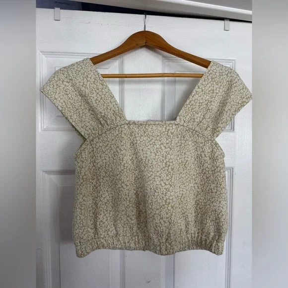 Madewell Floral Jacquard Button-Front Top - Picture 3 of 5